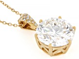 Certified White Lab-Grown Diamond G VS2 14K Yellow Gold Pendant With Chain 5.05ctw