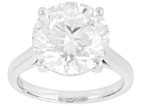 Certified White Lab-Grown Diamond F VS2 14K White Gold Solitaire Ring 6.00ct