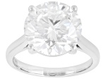 Certified White Lab-Grown Diamond F VS2 14K White Gold Solitaire Ring 6.00ct