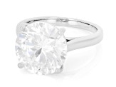 Certified White Lab-Grown Diamond F VS2 14K White Gold Solitaire Ring 6.00ct