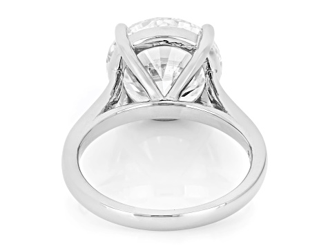 Certified White Lab-Grown Diamond F VS2 14K White Gold Solitaire Ring 6.00ct