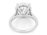 Certified White Lab-Grown Diamond F VS2 14K White Gold Solitaire Ring 6.00ct