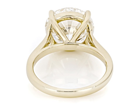 Certified White Lab-Grown Diamond F VS2 14K Yellow Gold Solitaire Ring 6.00ct