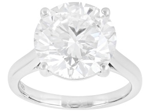Certified White Lab-Grown Diamond F VS2 14K White Gold Solitaire Ring 7.00ct
