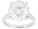 Certified White Lab-Grown Diamond F VS2 14K White Gold Solitaire Ring 7.00ct