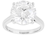 Certified White Lab-Grown Diamond F VS2 14K White Gold Solitaire Ring 7.00ct