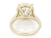 Certified White Lab-Grown Diamond F VS2 14K Yellow Gold Solitaire Ring 7.00ct