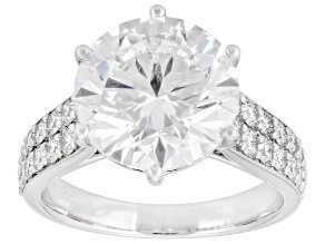 Certified White Lab-Grown Diamond F VS2 14K White Gold Ring 6.75ctw
