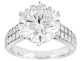 Certified White Lab-Grown Diamond F VS2 14K White Gold Ring 6.75ctw