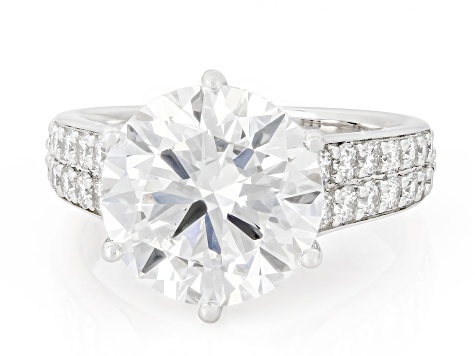 Certified White Lab-Grown Diamond F VS2 14K White Gold Ring 6.75ctw