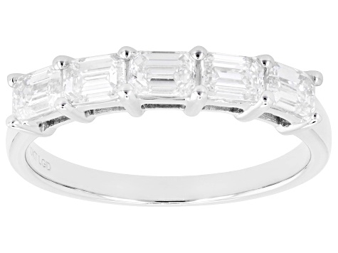 White Lab-Grown Diamond H SI1 10k White Gold Band Ring 1.00ctw