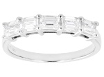 White Lab-Grown Diamond H SI1 10k White Gold Band Ring 1.00ctw
