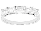 White Lab-Grown Diamond H SI1 10k White Gold Band Ring 1.00ctw