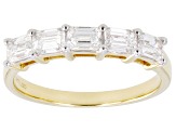 White Lab-Grown Diamond H SI1 10k Yellow Gold Band Ring 1.00ctw
