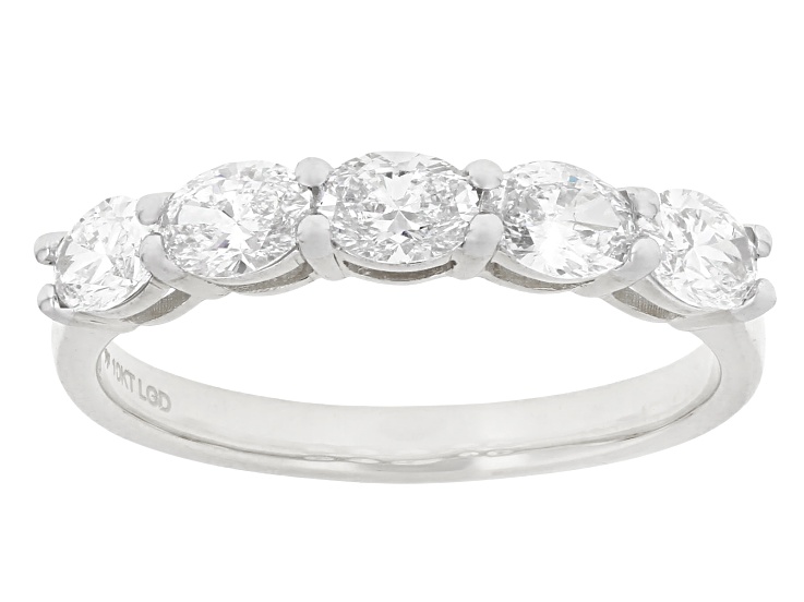 White Lab-Grown Diamond H SI1 10k White Gold Band Ring 1.00ctw