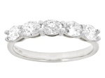 White Lab-Grown Diamond H SI1 10k White Gold Band Ring 1.00ctw