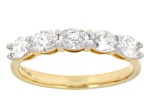 White Lab-Grown Diamond H SI1 10k Yellow Gold Band Ring 1.00ctw