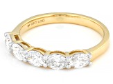 White Lab-Grown Diamond H SI1 10k Yellow Gold Band Ring 1.00ctw