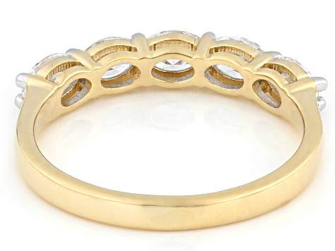 White Lab-Grown Diamond H SI1 10k Yellow Gold Band Ring 1.00ctw