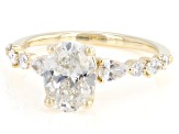 Certified White Lab-Grown Diamond G VS2 10K Yellow Gold Tulip Setting Ring 2.00ctw