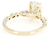 Certified White Lab-Grown Diamond G VS2 10K Yellow Gold Tulip Setting Ring 2.00ctw