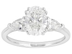 Certified White Lab-Grown Diamond G VS2 10K White Gold Tulip Setting Ring 2.00ctw