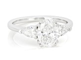 Certified White Lab-Grown Diamond G VS2 10K White Gold Tulip Setting Ring 2.00ctw