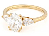 Certified White Lab-Grown Diamond G VS2 10K Yellow Gold Tulip Setting Ring 2.00ctw