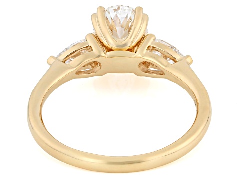 Certified White Lab-Grown Diamond G VS2 10K Yellow Gold Tulip Setting Ring 2.00ctw