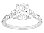 Certified White Lab-Grown Diamond G VS2 10K White Gold Tulip Setting Ring 2.00ctw