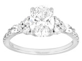 Certified White Lab-Grown Diamond G VS2 10K White Gold Tulip Setting Ring 2.00ctw