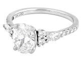 Certified White Lab-Grown Diamond G VS2 10K White Gold Tulip Setting Ring 2.00ctw