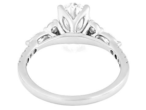 Certified White Lab-Grown Diamond G VS2 10K White Gold Tulip Setting Ring 2.00ctw