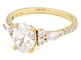 Certified White Lab-Grown Diamond G VS2 10K Yellow Gold Tulip Setting Ring 2.00ctw