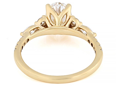 Certified White Lab-Grown Diamond G VS2 10K Yellow Gold Tulip Setting Ring 2.00ctw