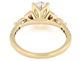 Certified White Lab-Grown Diamond G VS2 10K Yellow Gold Tulip Setting Ring 2.00ctw