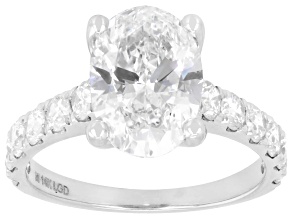 White Lab-Grown Diamond G-H VS 14K White Gold Ring 4.00ctw