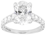 White Lab-Grown Diamond G-H VS 14K White Gold Ring 4.00ctw