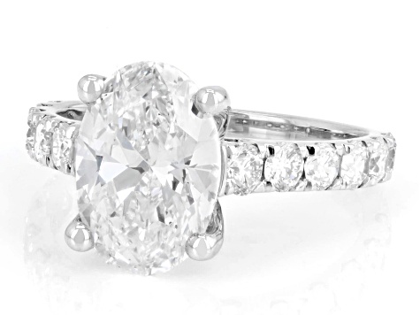 White Lab-Grown Diamond G-H VS 14K White Gold Ring 4.00ctw