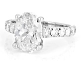 White Lab-Grown Diamond G-H VS 14K White Gold Ring 4.00ctw