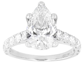 White Lab-Grown Diamond G-H VS 14K White Gold Ring 4.00ctw