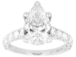 White Lab-Grown Diamond G-H VS 14K White Gold Ring 4.00ctw