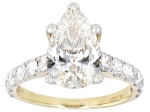 White Lab-Grown Diamond G-H VS 14K Yellow Gold Ring 4.00ctw