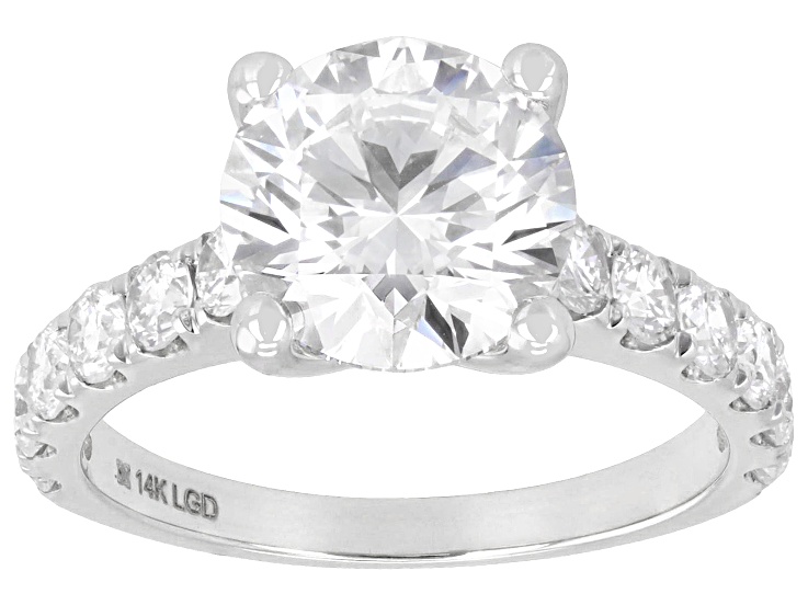 White Lab-Grown Diamond G-H VS 14K White Gold Ring 4.00ctw