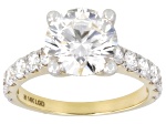 White Lab-Grown Diamond G-H VS 14K Yellow Gold Ring 4.00ctw