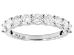 White Lab-Grown Diamond H SI2 Rhodium Over Sterling Silver Band Ring 1.50ctw