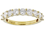White Lab-Grown Diamond H SI2 14K Yellow Gold Over Sterling Silver Band Ring 1.50ctw