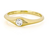 White Lab-Grown Diamond G-H SI 14K Yellow Gold Over Sterling Silver Solitaire Ring 0.20ct