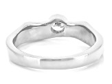 White Lab-Grown Diamond G-H SI Rhodium Over Sterling Silver Solitaire Ring 0.20ct