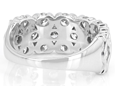White Lab-Grown Diamond G-H VS Rhodium Over Sterling Silver Ring 2.00ctw